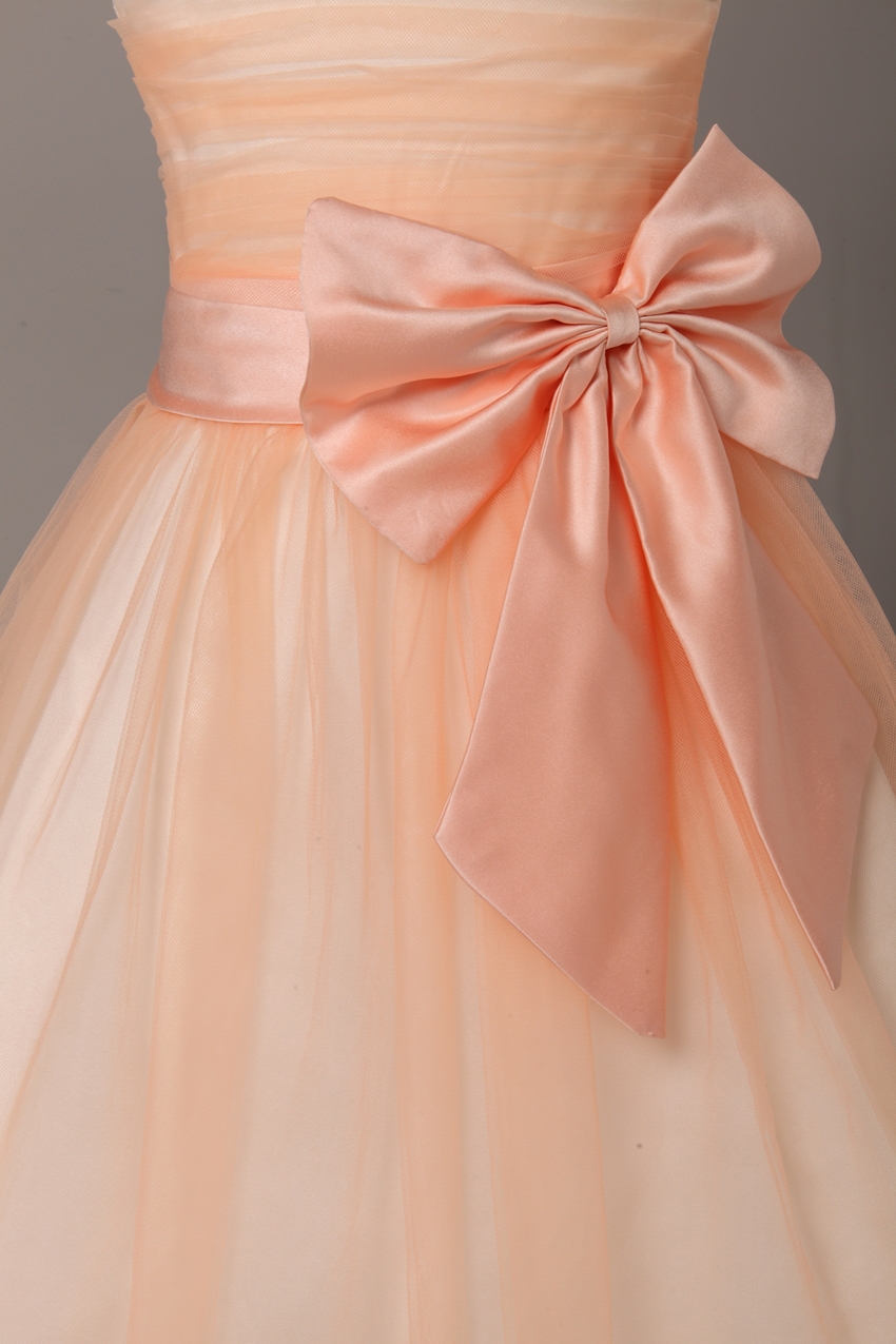 light orange flower girl dresses